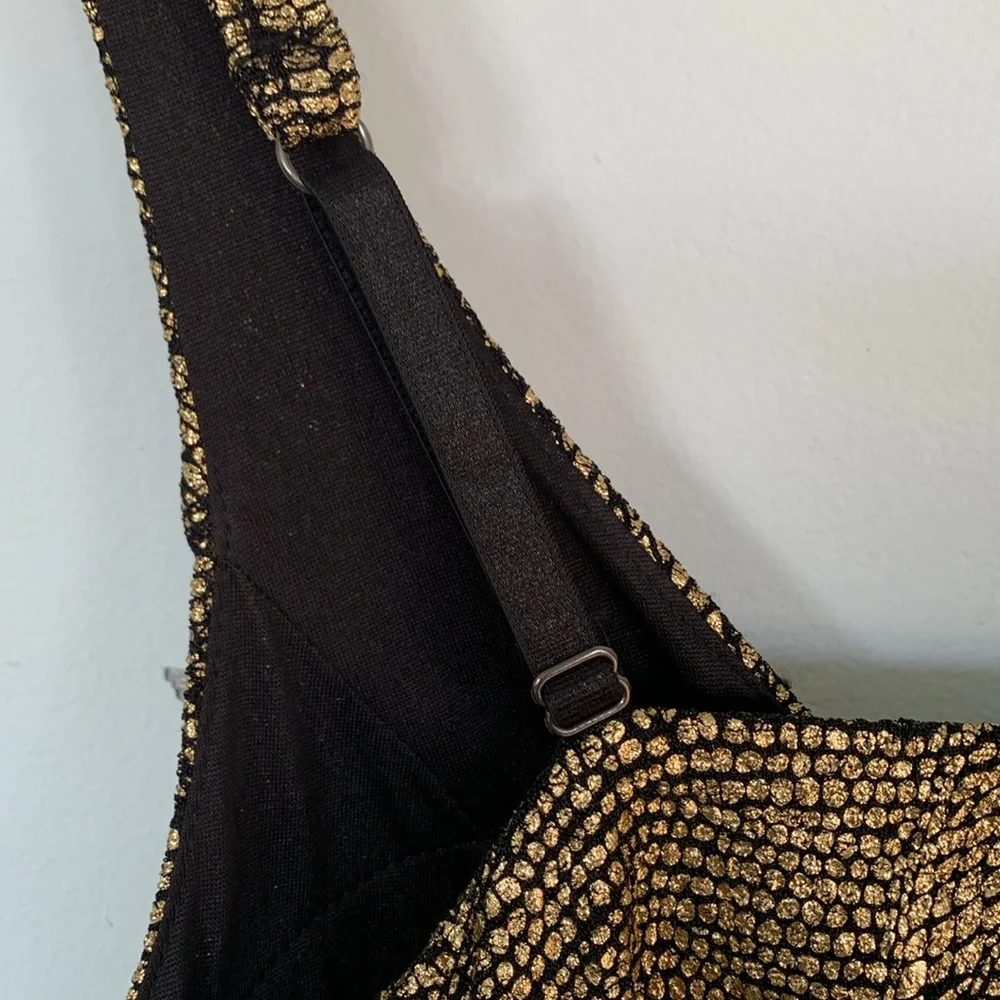 Dainty Hooligan gold snake skin party dress size small - Picture 9 of 13